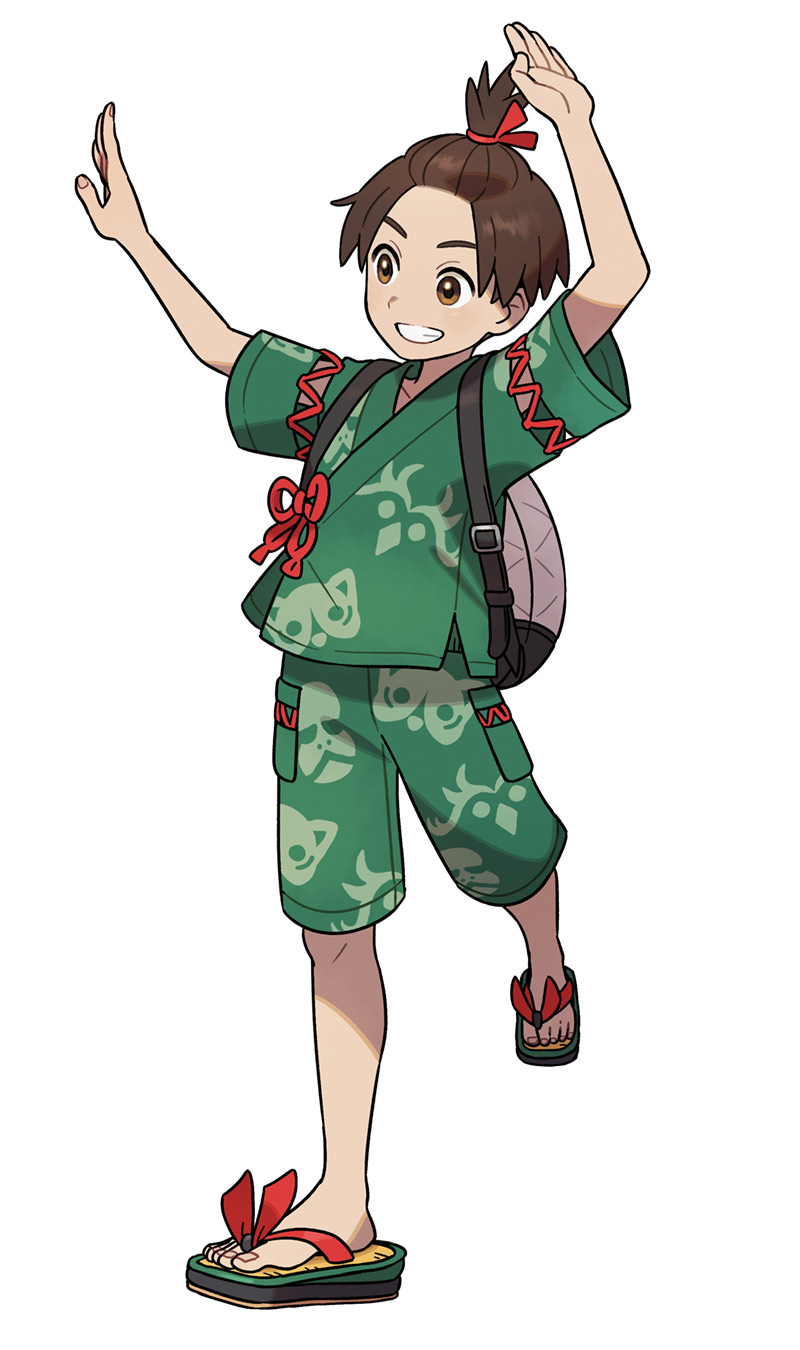 The Teal Mask Male Protagonist Art from Pokémon Scarlet and Violet