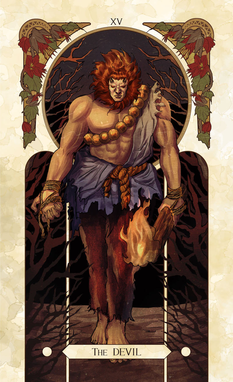 Akuma Tarot Card Art from Street Fighter V