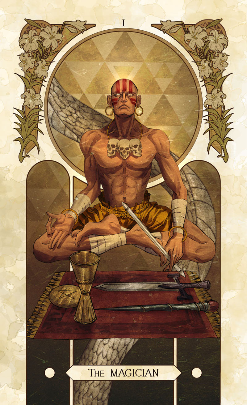 Dhalsim Tarot Card Art from Street Fighter V