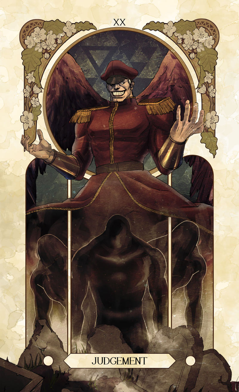M. Bison Tarot Card Art from Street Fighter V