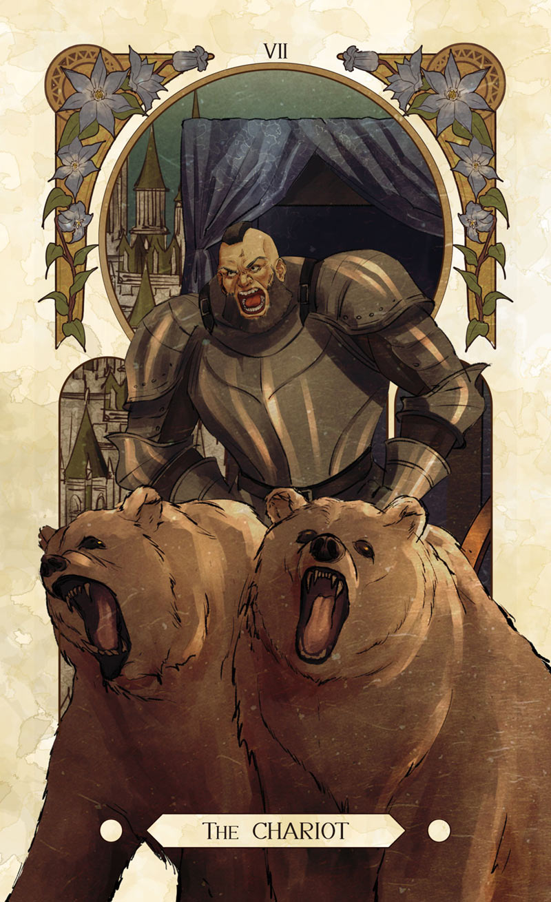 Zangief Tarot Card Art from Street Fighter V