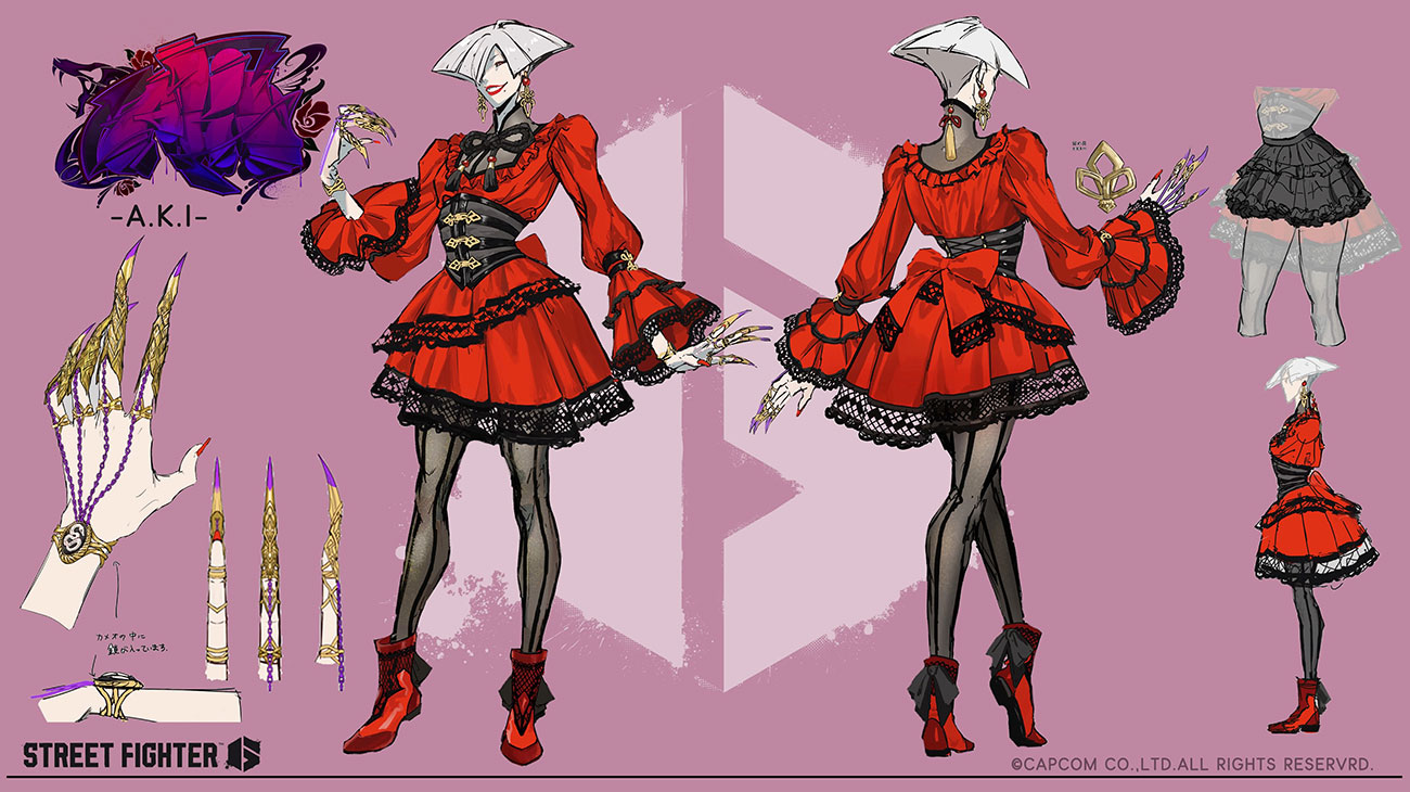 A.K.I. Alt Outfit Art from Street Fighter 6