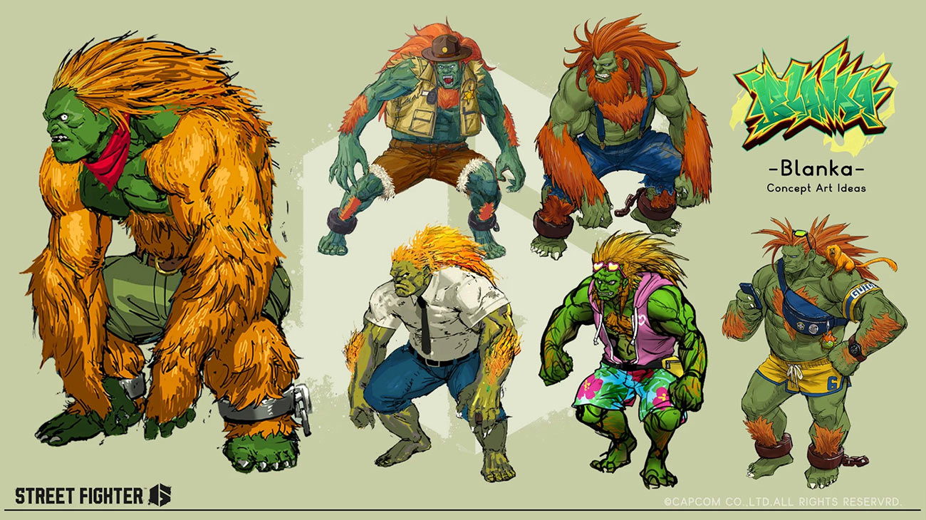 Blanka Concept Art Ideas from Street Fighter 6