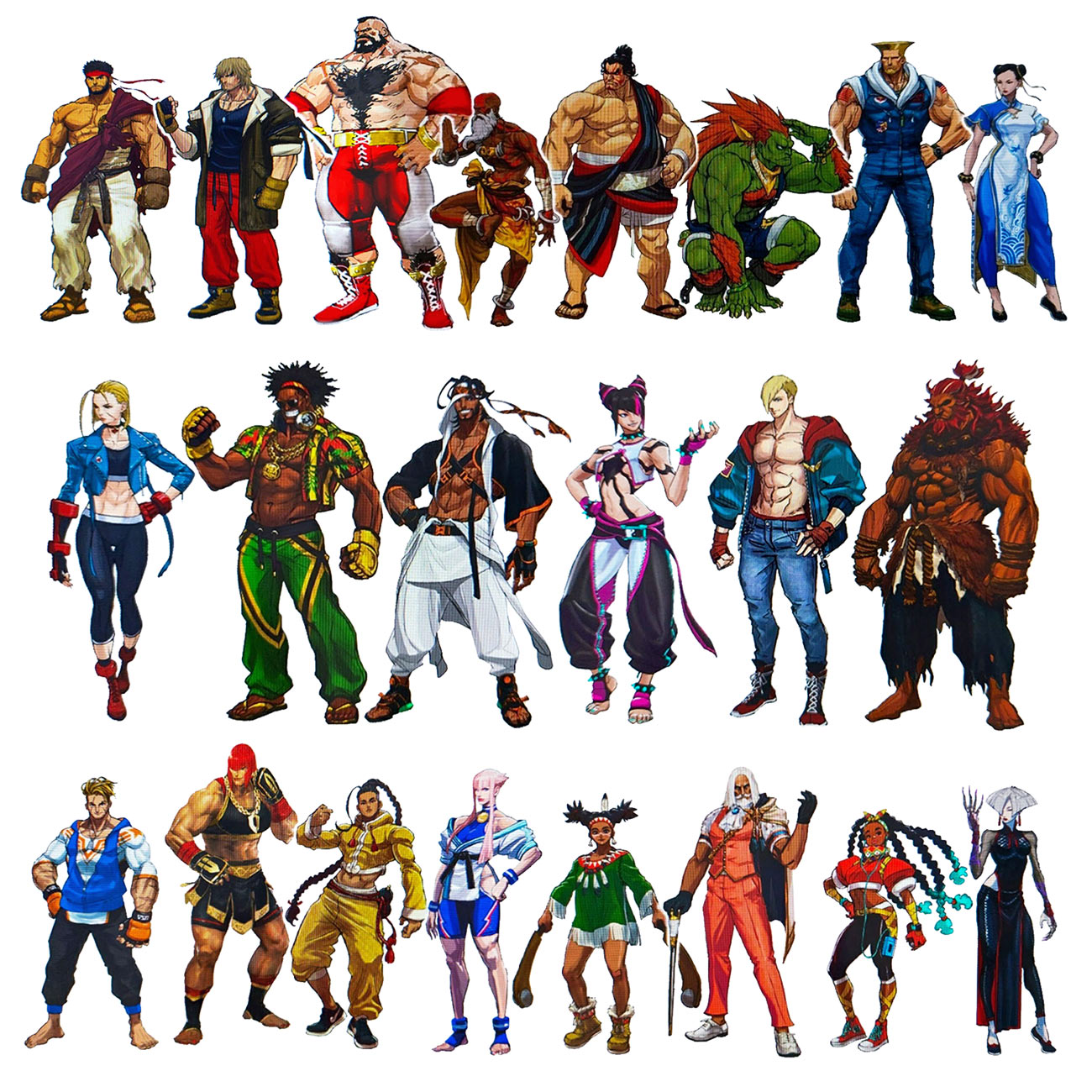 Characters Roster Concept Art from Street Fighter 6