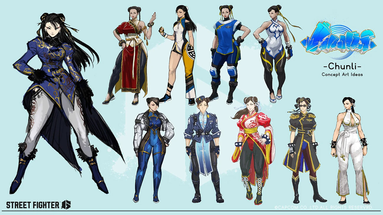Chun-Li Concept Art Ideas from Street Fighter 6