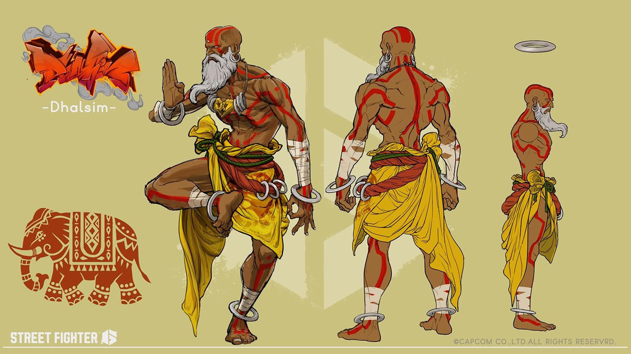 Dhalsim Concept Art from Street Fighter 6