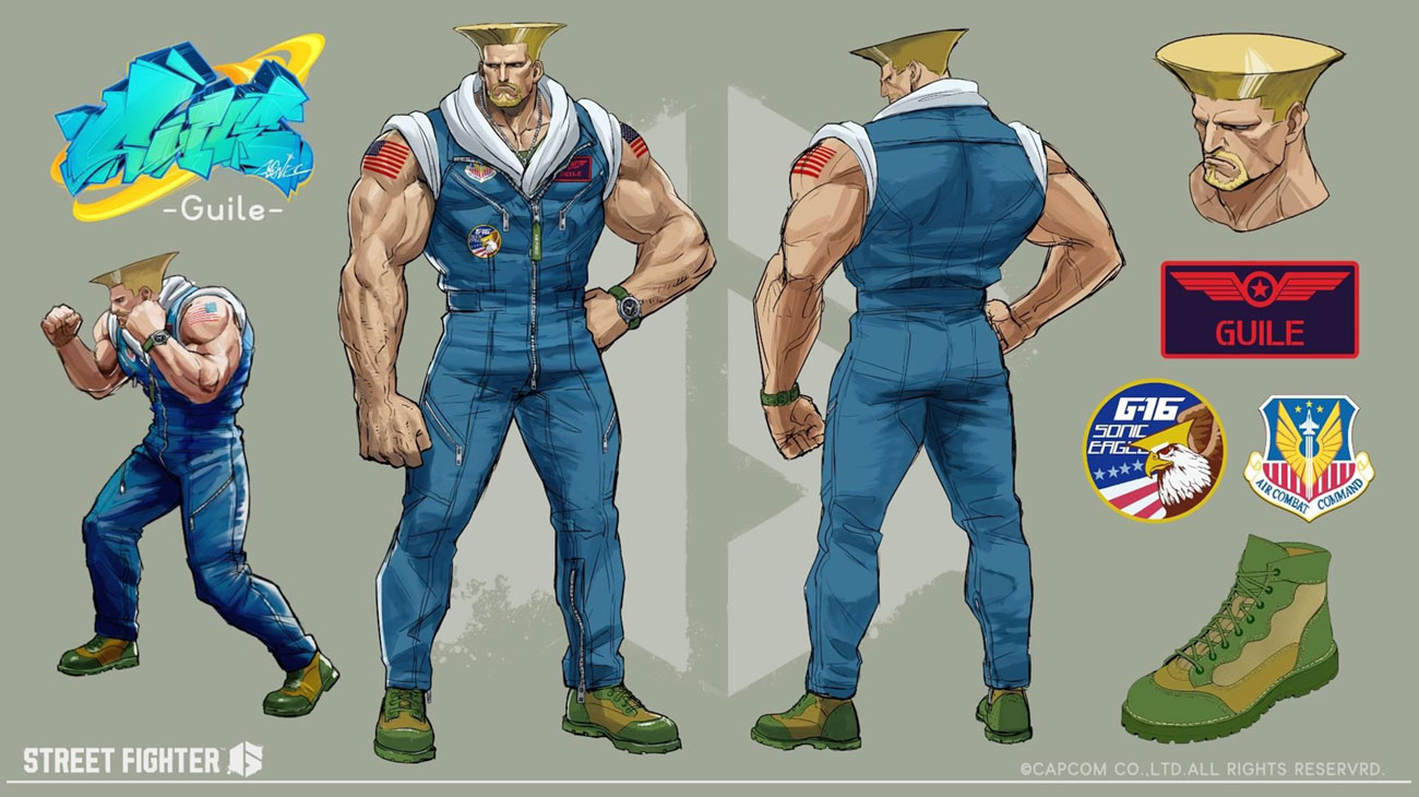 Guile Concept Art from Street Fighter 6