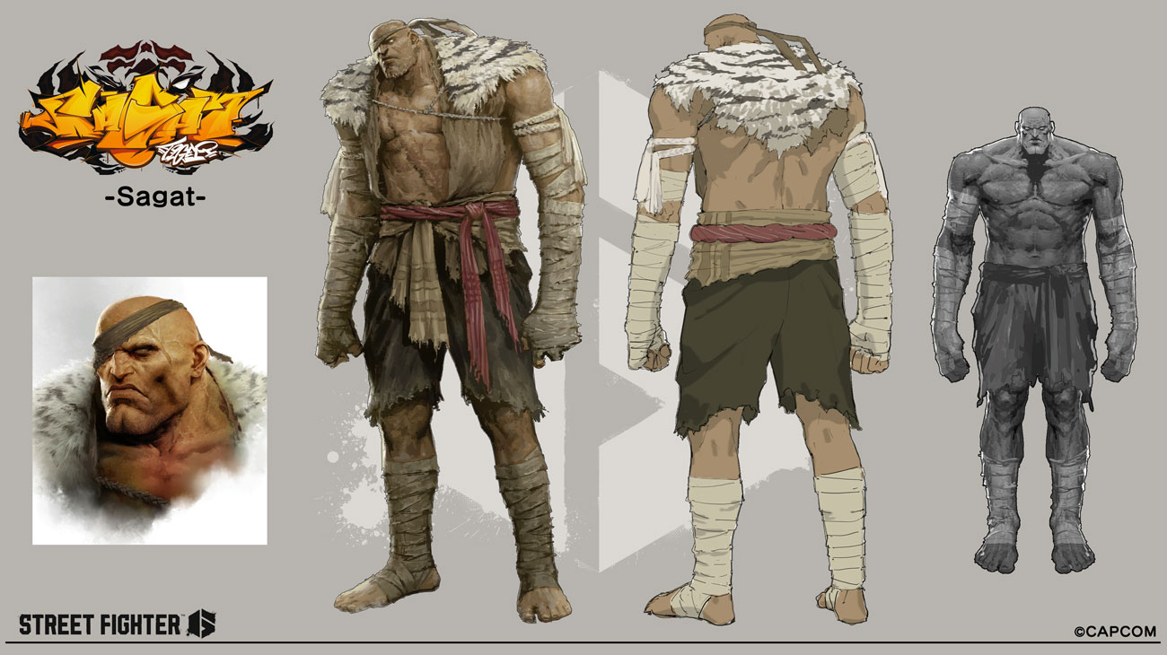 Sagat Concept Art from Street Fighter 6