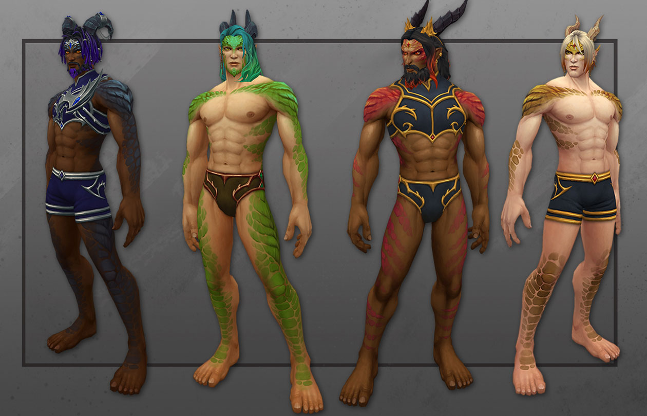 Dracthyr Male Visage Form Body Art from World of Warcraft: Dragonflight