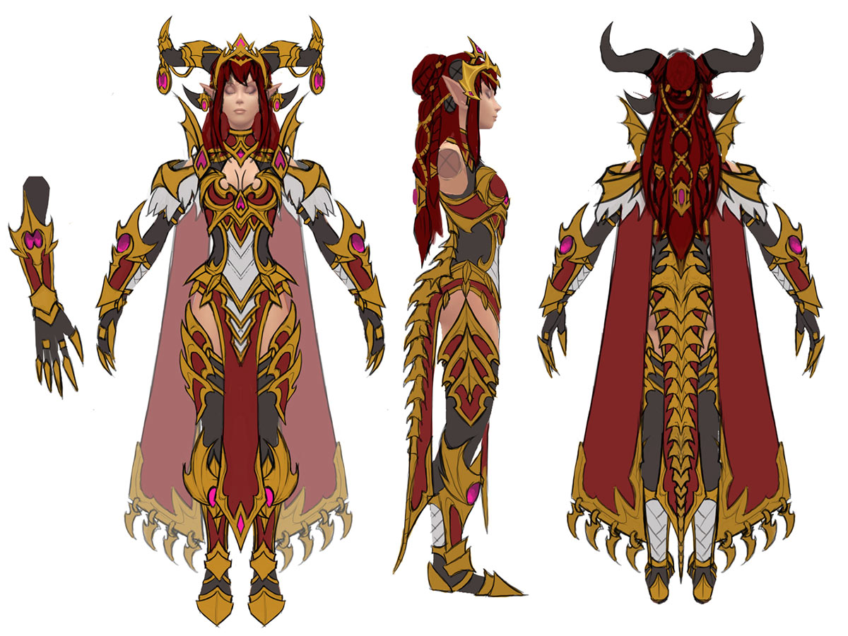 Lady Alexstrasza Human Concept Art from World of Warcraft: Dragonflight
