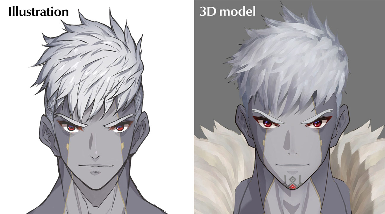 Lanz Face Art from Xenoblade Chronicles 3