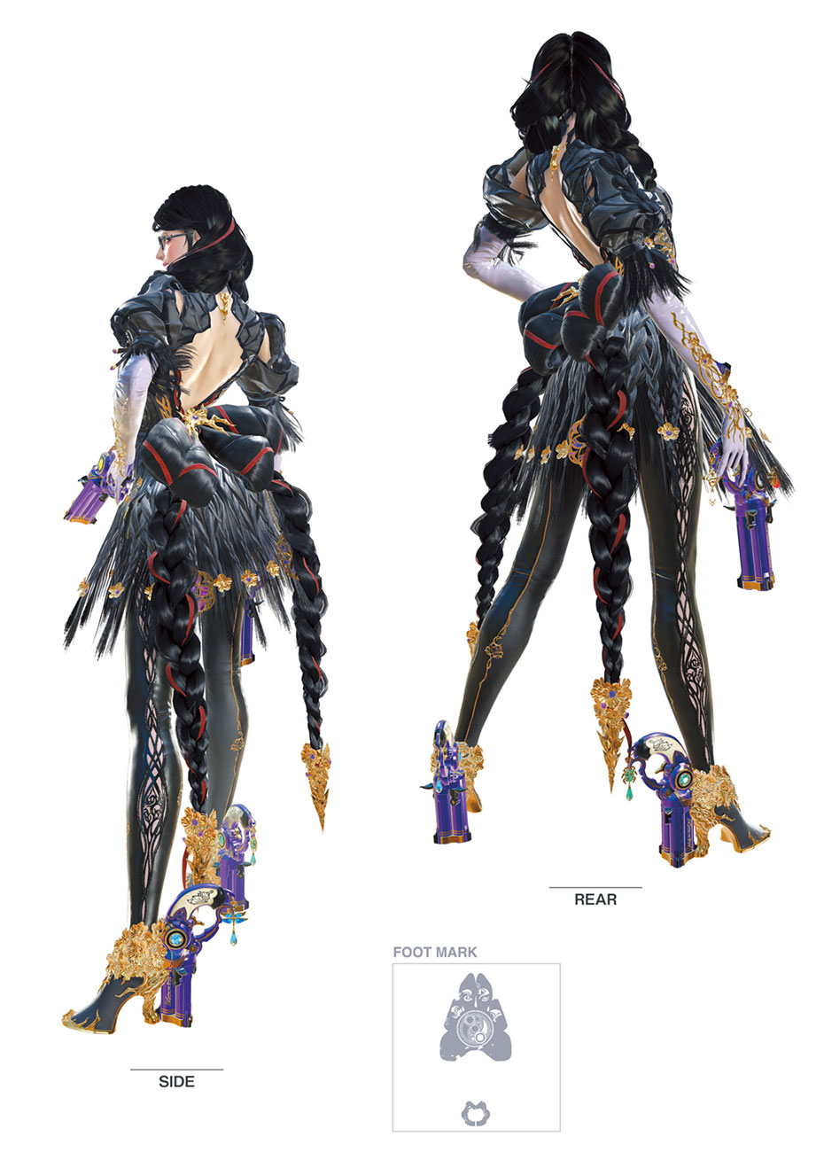 Bayonetta Side and Rear Art from Bayonetta 3
