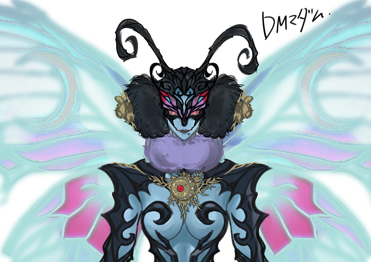 DM Madama Butterfly Face Concept Art from Bayonetta 3