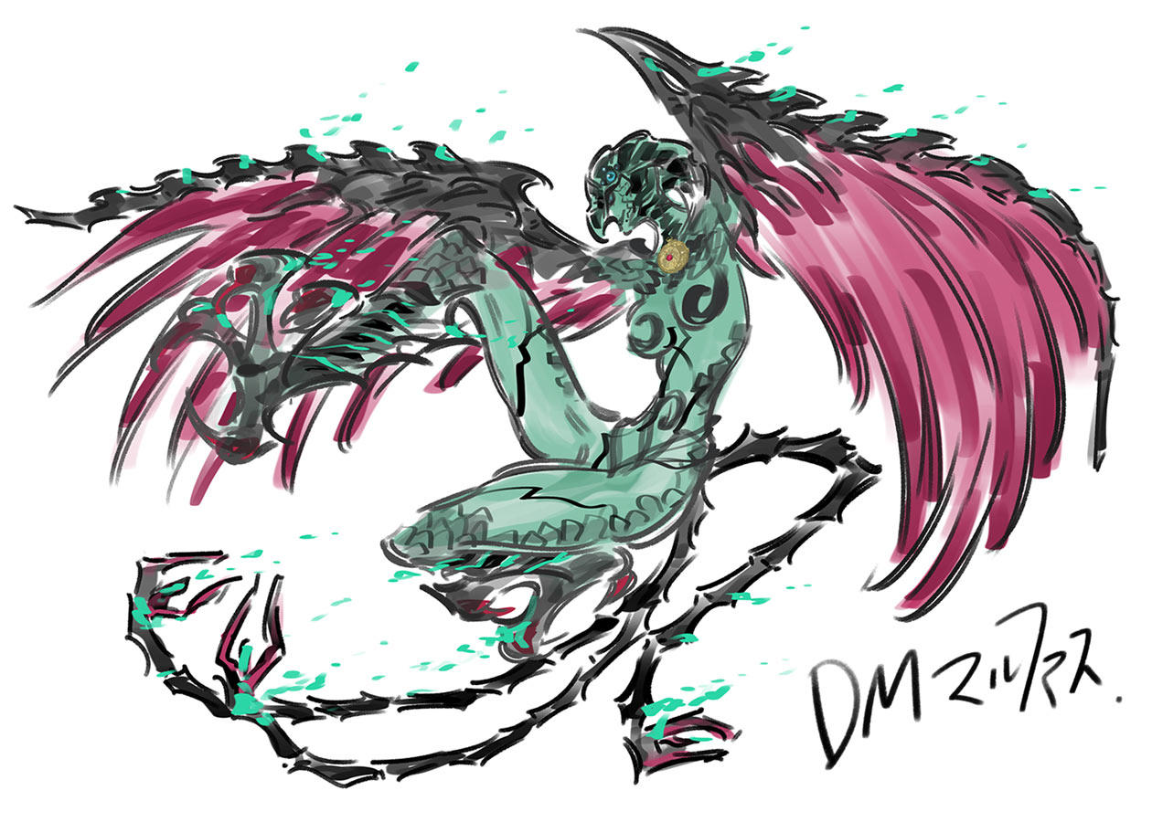DM Malphas Concept Art from Bayonetta 3