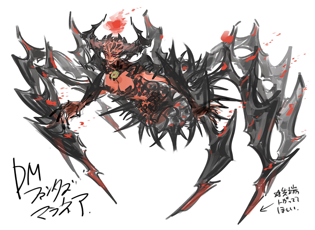 DM Phantasmaraneae Concept Art from Bayonetta 3
