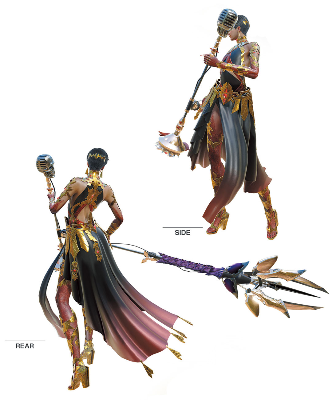Jeanne &beta;3 Side and Rear Art from Bayonetta 3