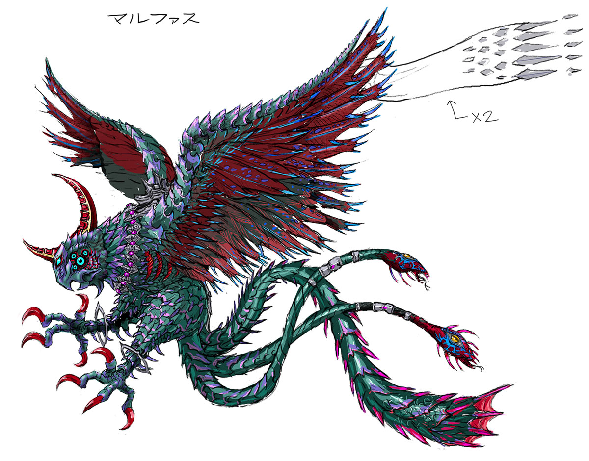 Malphas Concept Art from Bayonetta 3