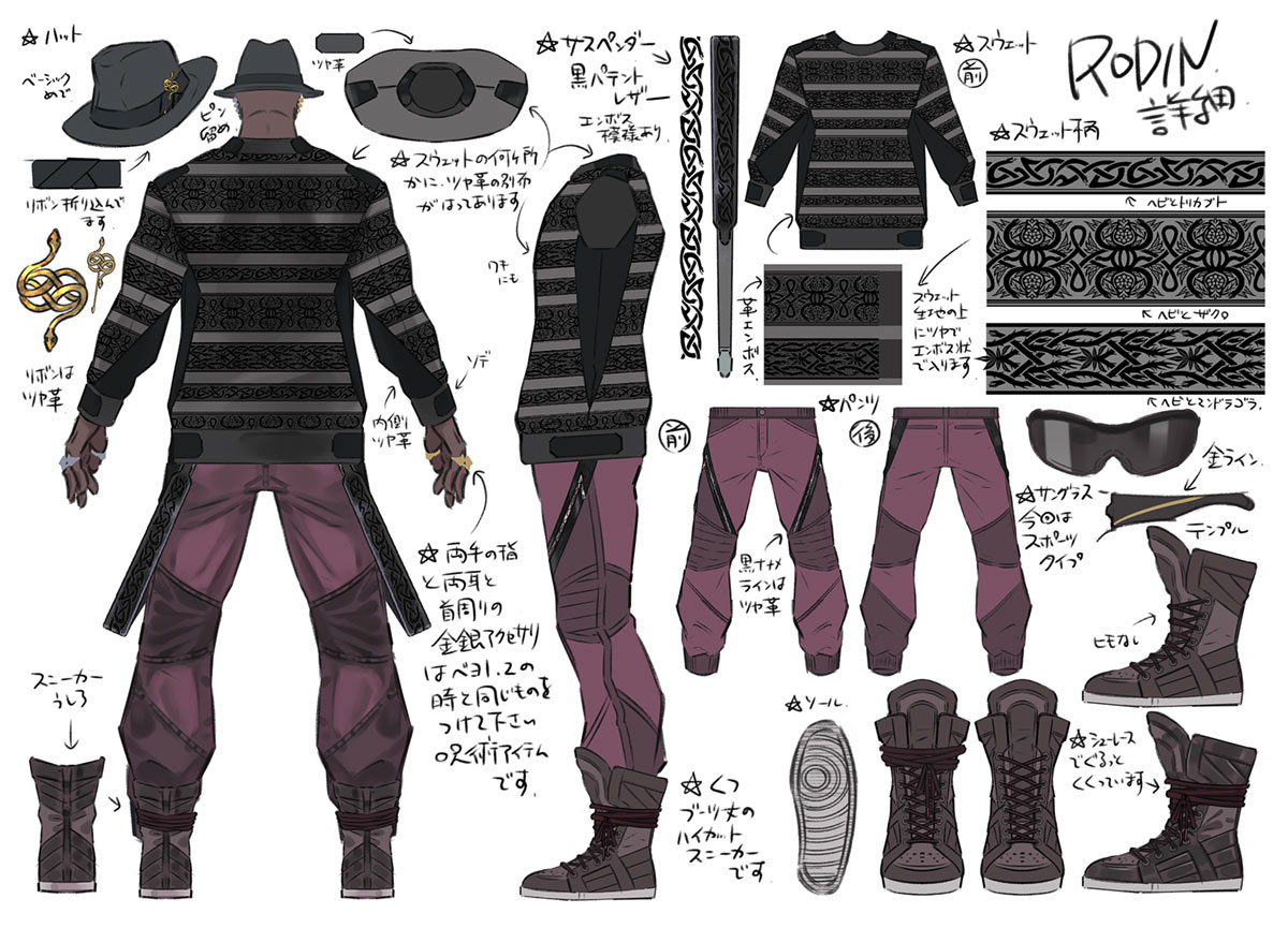 Rodin Outfit Concept Art from Bayonetta 3