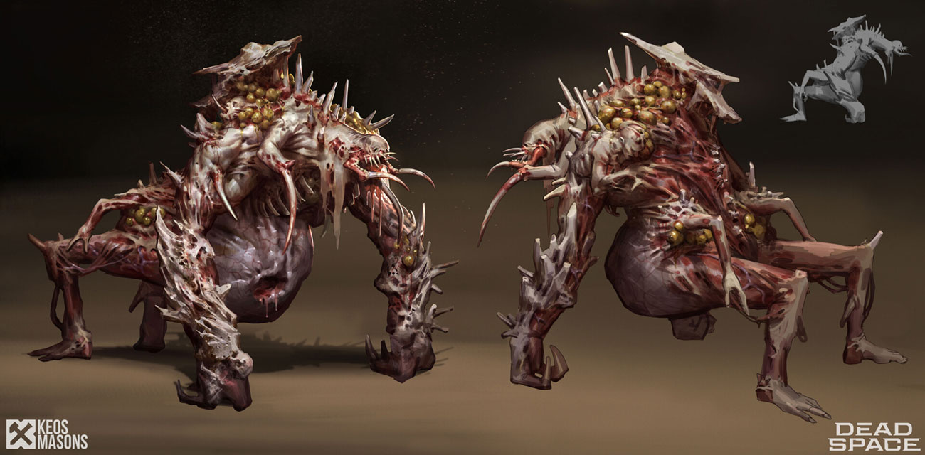 Brute Necromorph Concept Art from Dead Space (Remake)