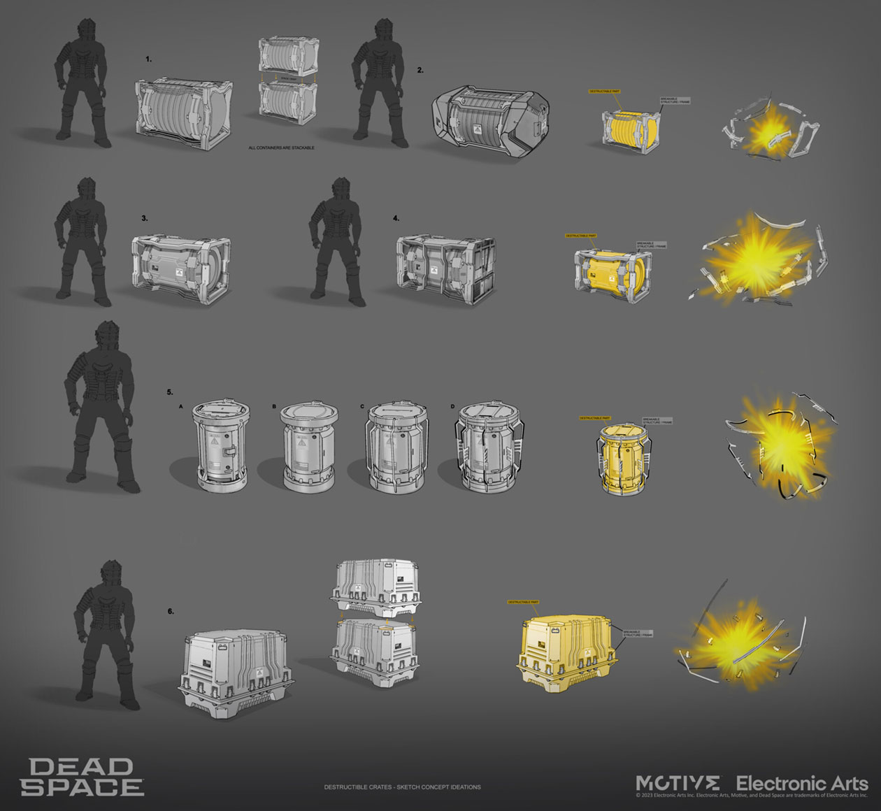 Destructible Crates Art from Dead Space (Remake)