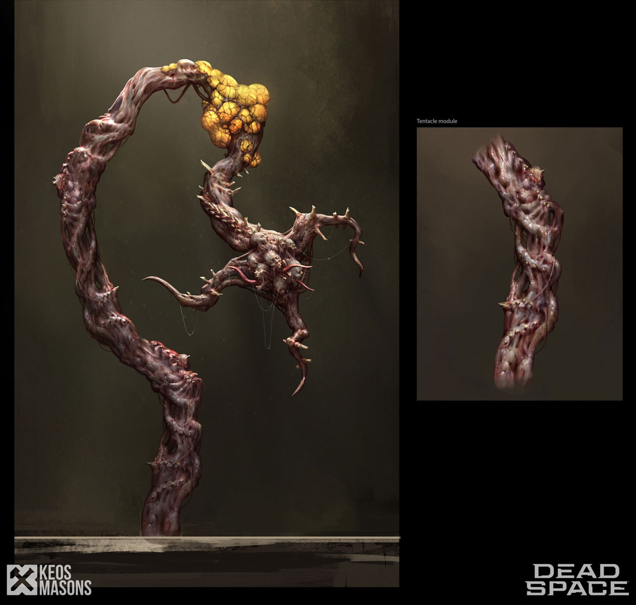 Drag Tentacle Necromorph Art from Dead Space (Remake)