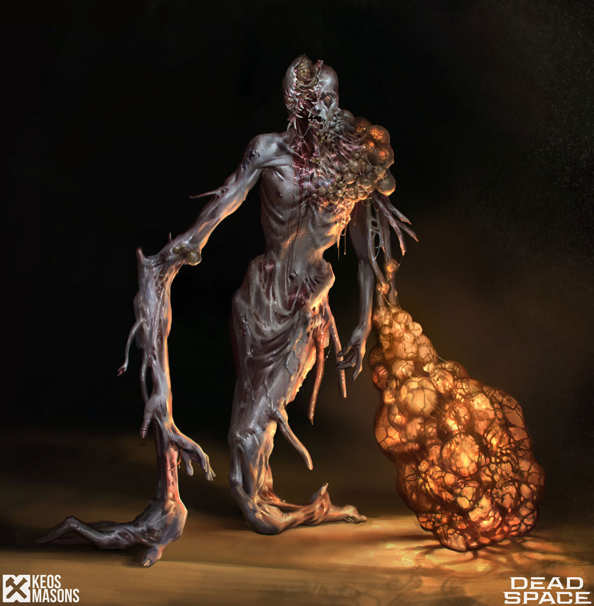Exploder Necromorph Concept Art from Dead Space (Remake)