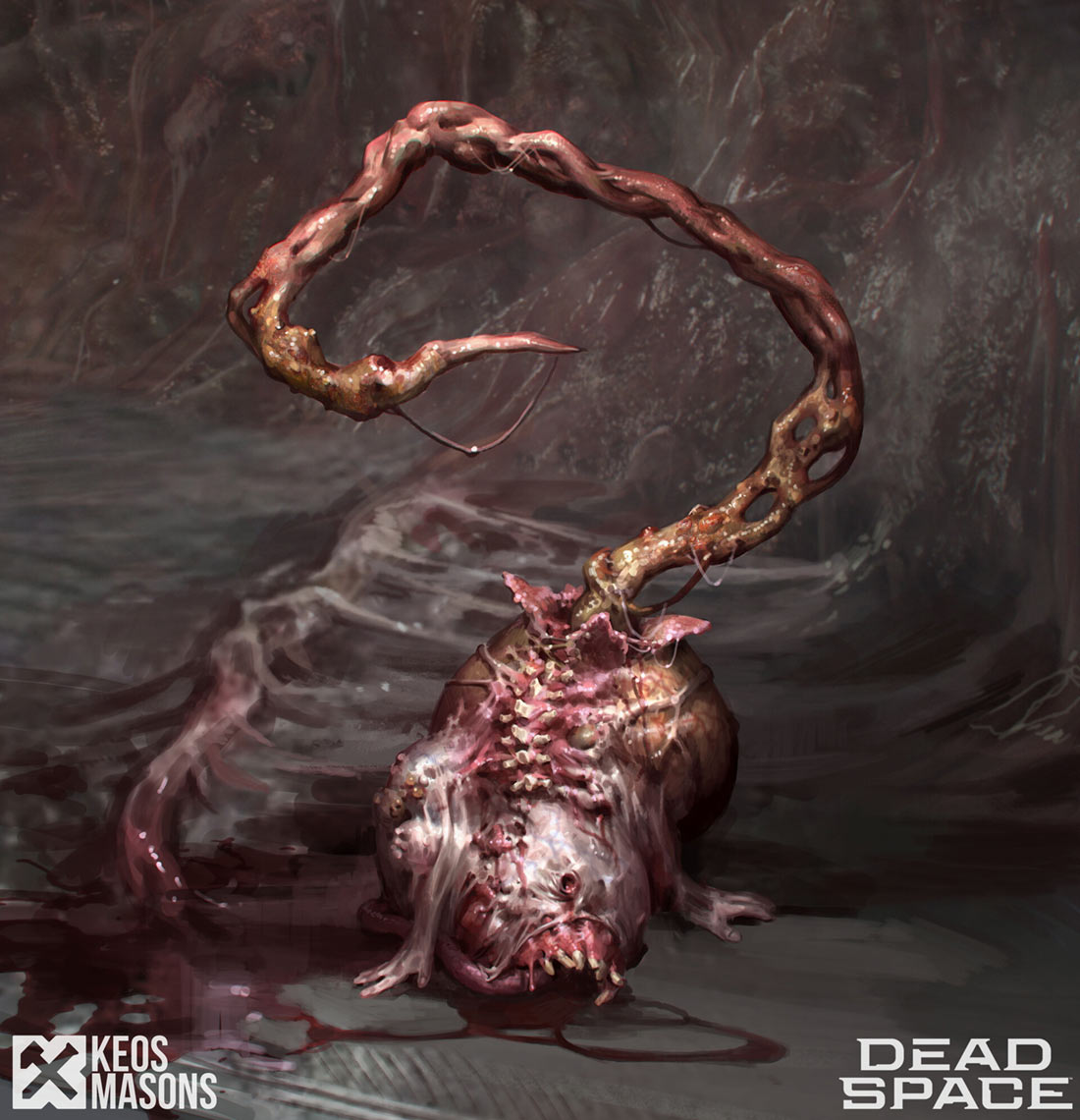 Guardian Pod Necromorph Art from Dead Space (Remake)