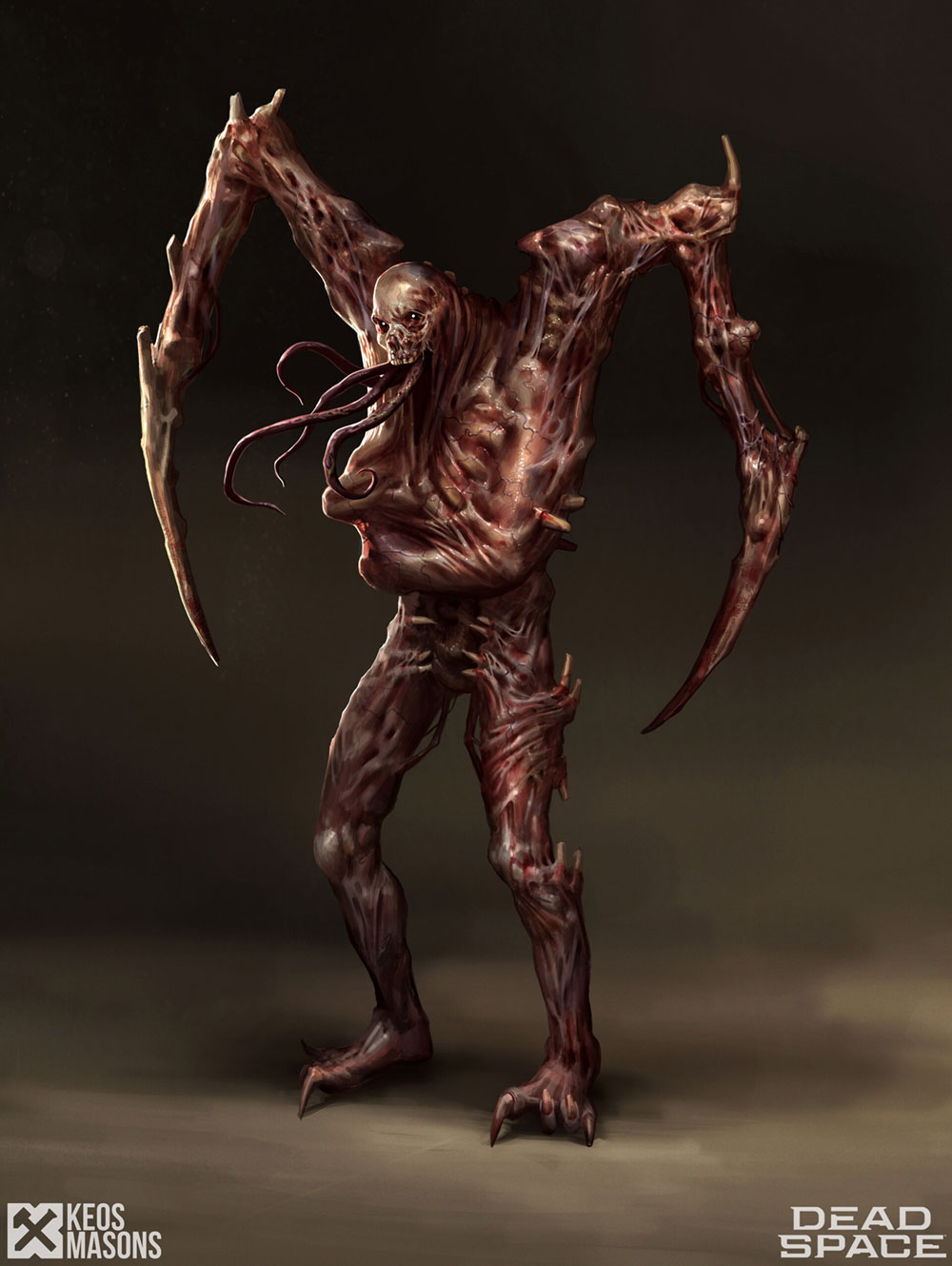 Hunter Necromorph Concept Art from Dead Space (Remake)