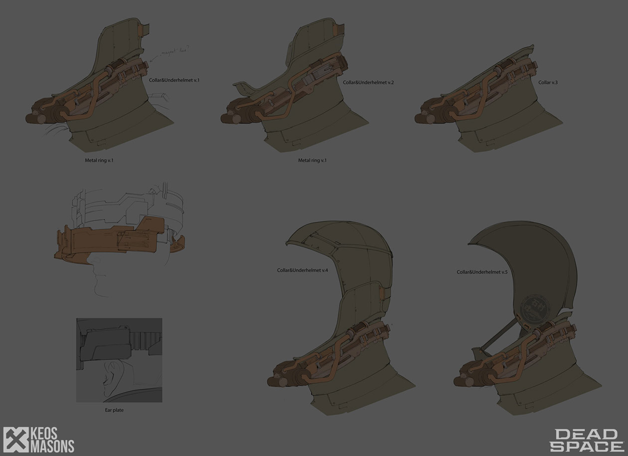 Isaac Clarke Underhelmet Art from Dead Space (Remake)
