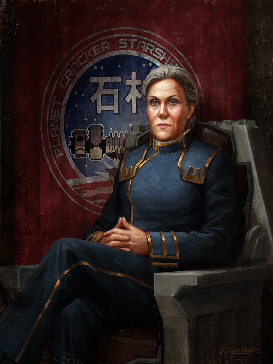 USG Ishimura Captain Portrait 3 Art from Dead Space (Remake)
