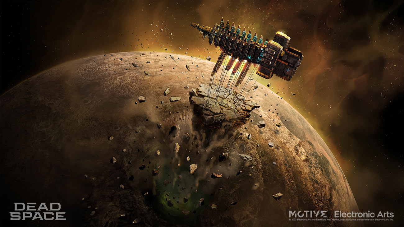 USG Ishimura Planet Cracking Operation Art from Dead Space (Remake)