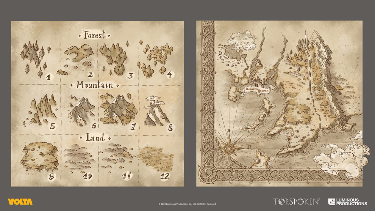 Athia Map Mood Board Art from Forspoken