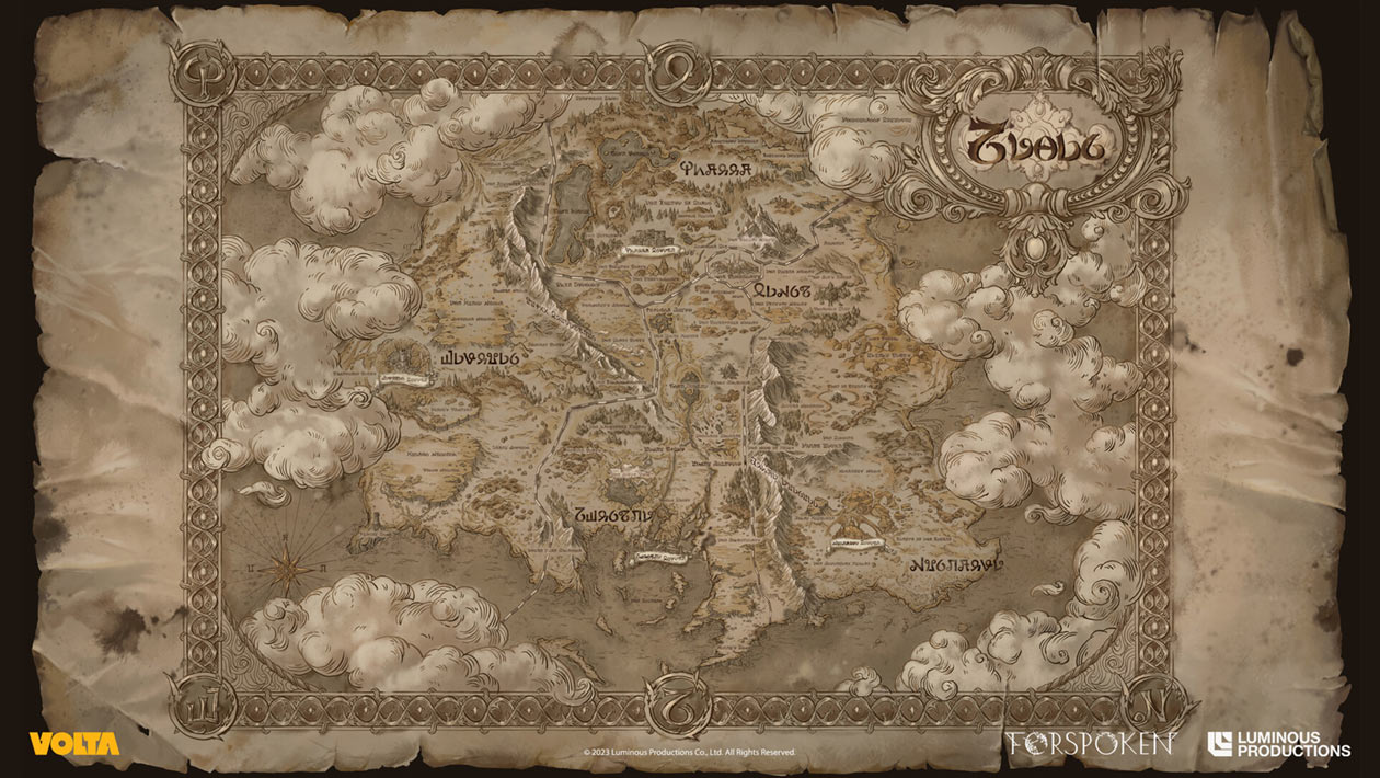 Athia Map Art from Forspoken