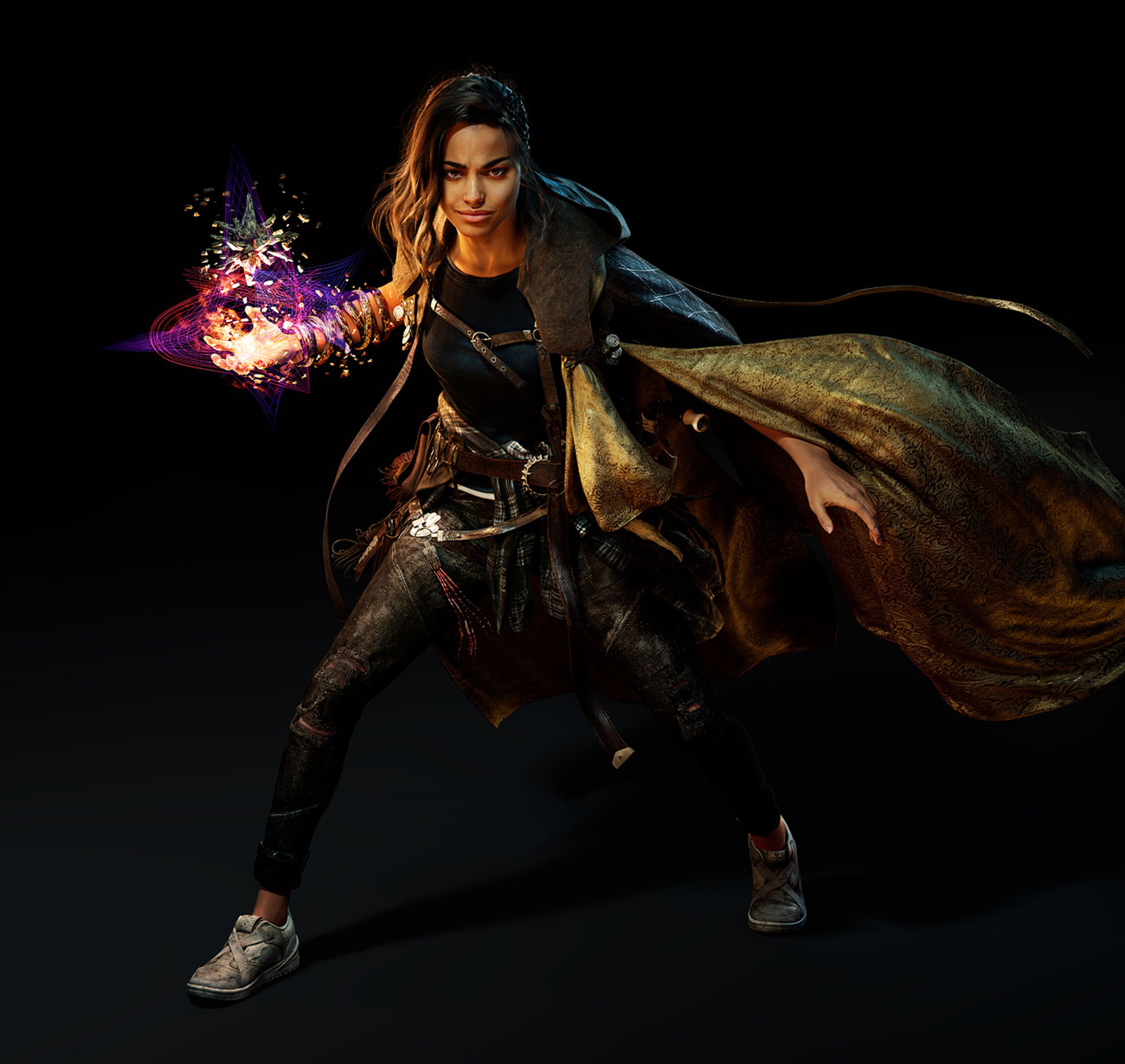 Frey Action Pose Art from Forspoken