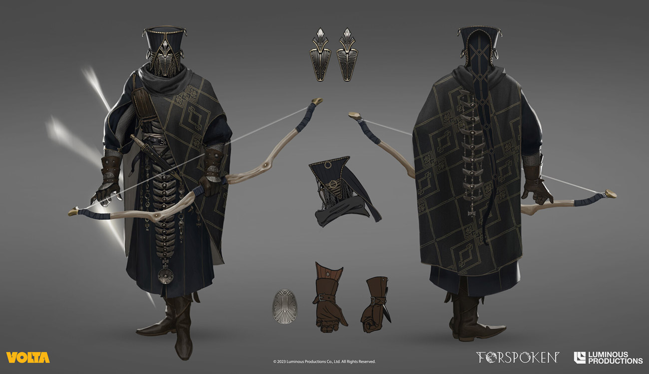 Prav Hunter Concept Art from Forspoken