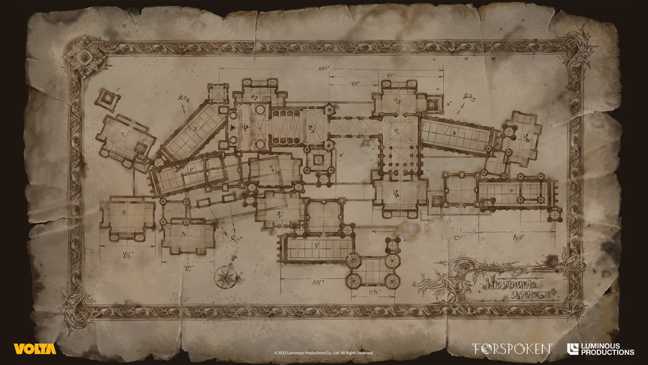 Sila Castle Map Art from Forspoken