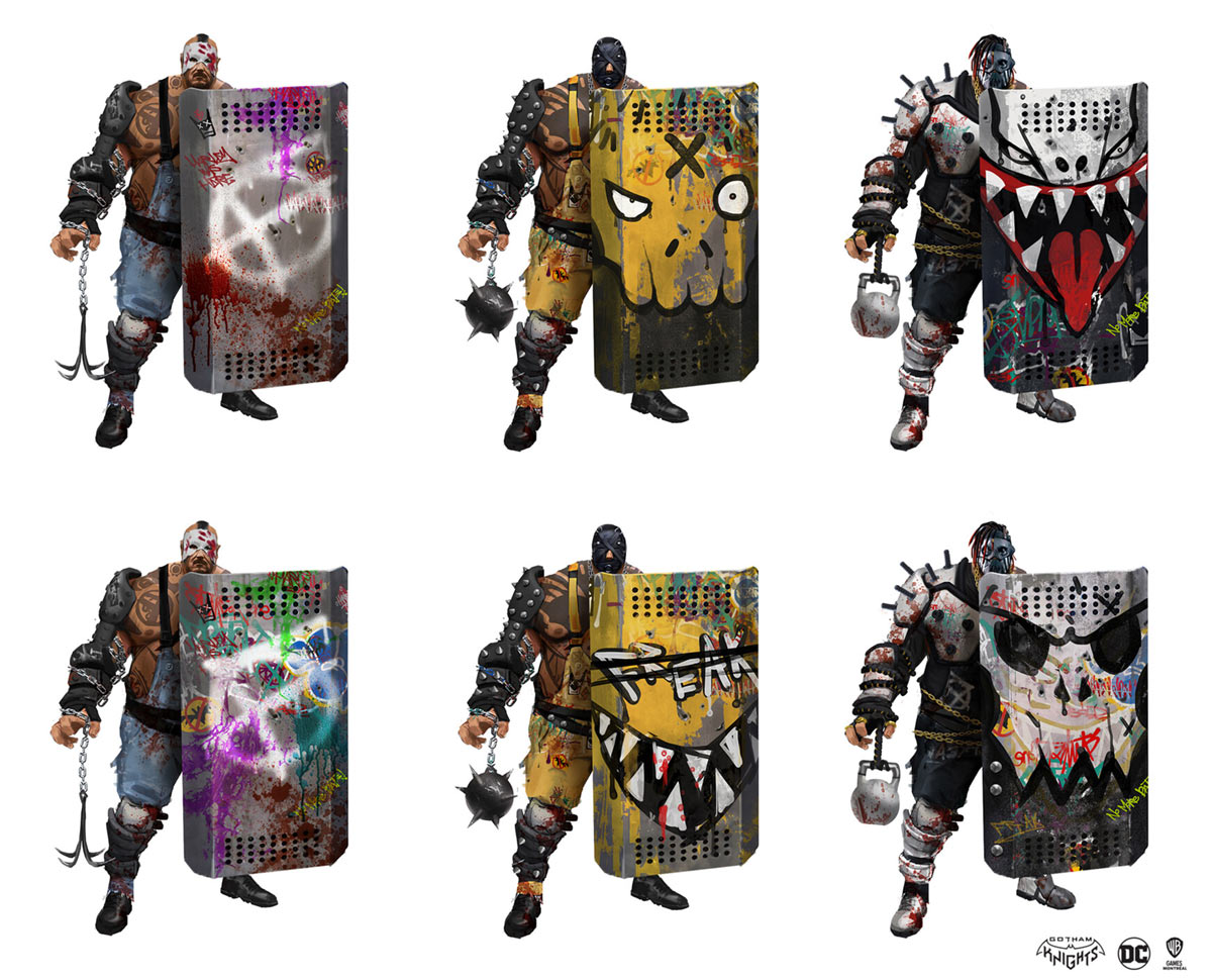 Freaks Shields Art from Gotham Knights