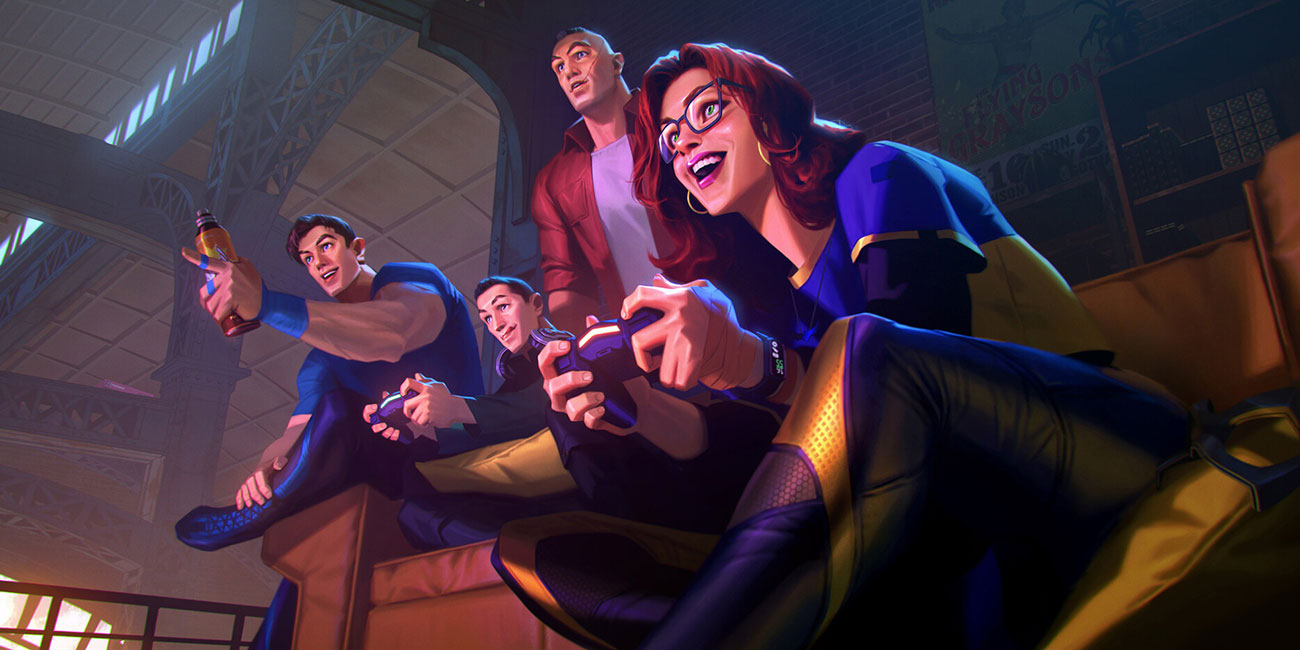 Gaming Knights Marketing Illustration from Gotham Knights