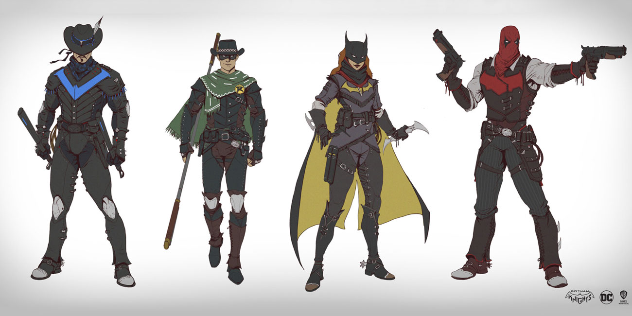 Gilded Age Suits Concept Art from Gotham Knights