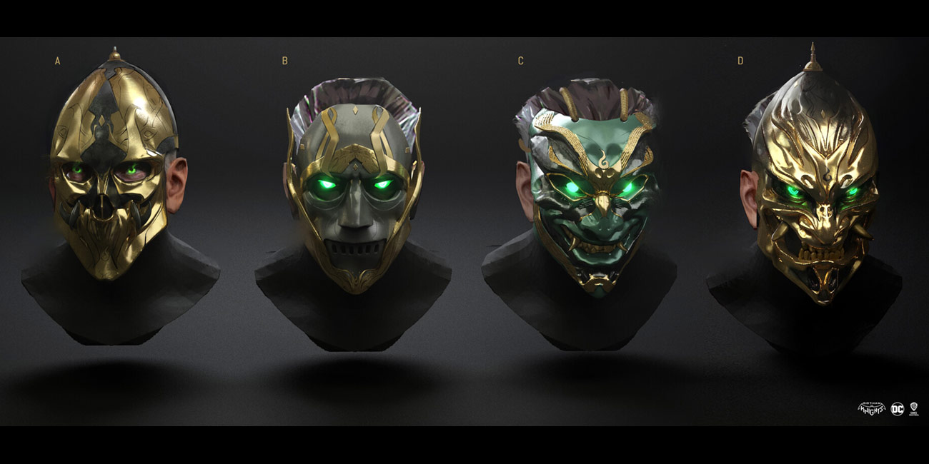 League of Shadows Mask Designs from Gotham Knights