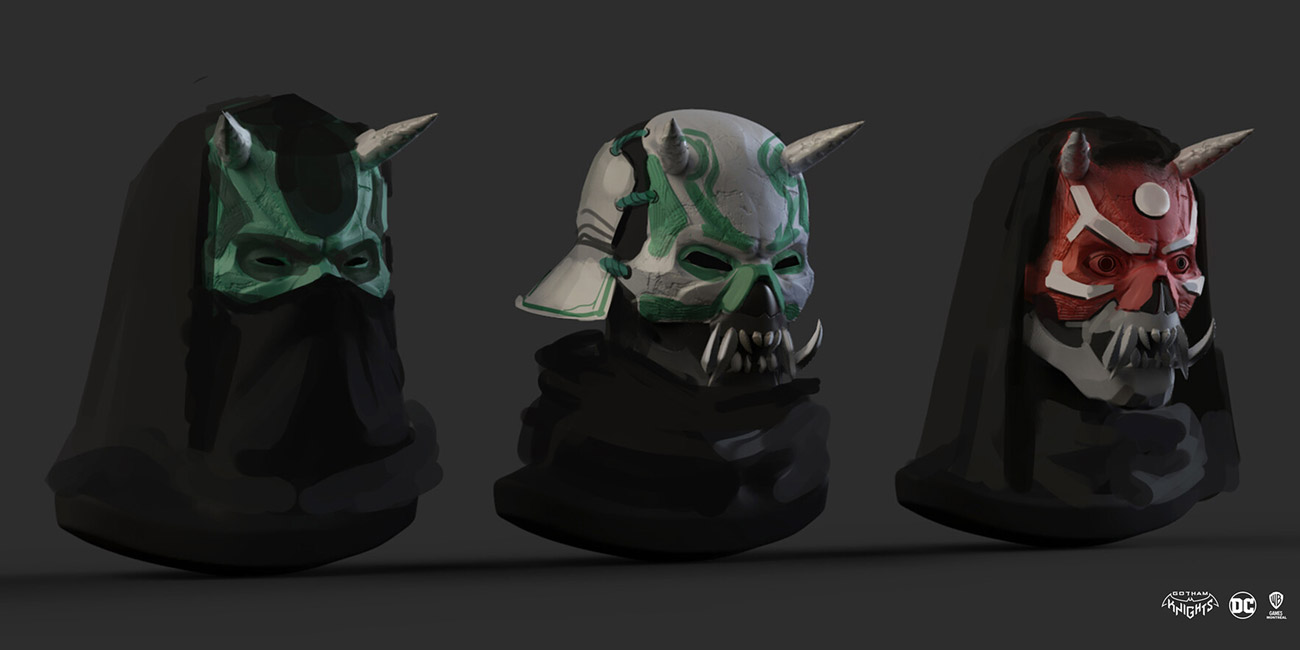 League of Shadows Masks Artwork from Gotham Knights