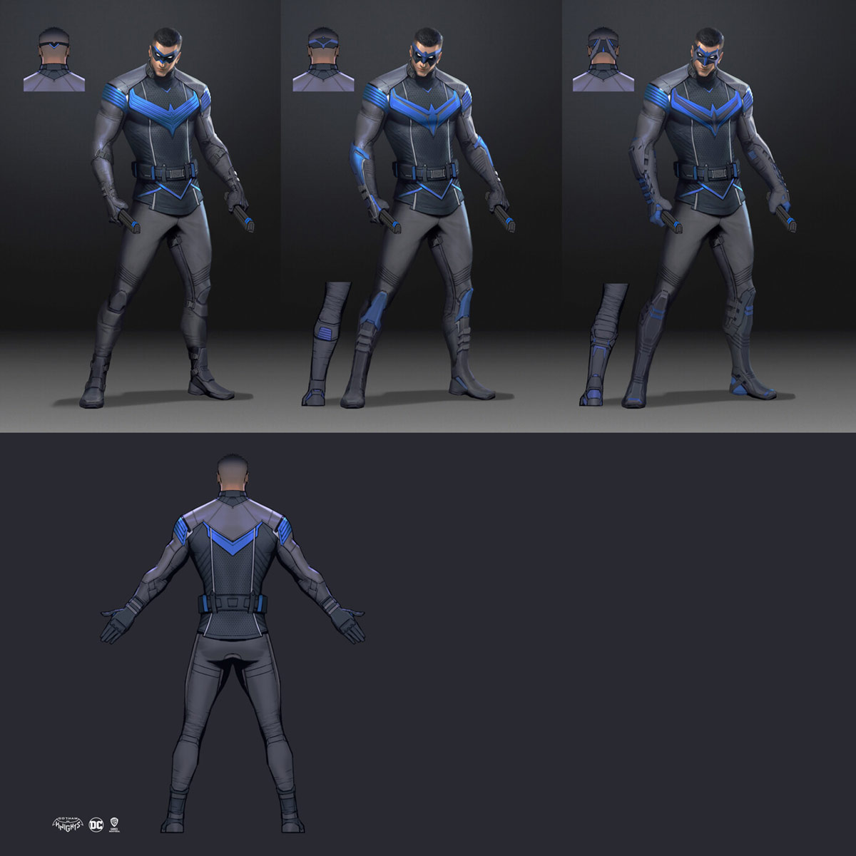 Nightwing Neon Noir Set Art from Gotham Knights