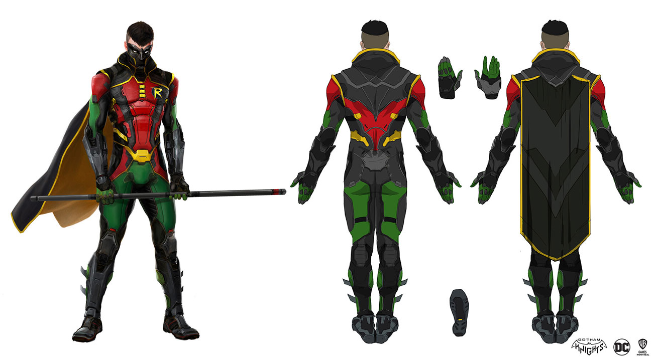 Robin Titan Suit Artwork from Gotham Knights
