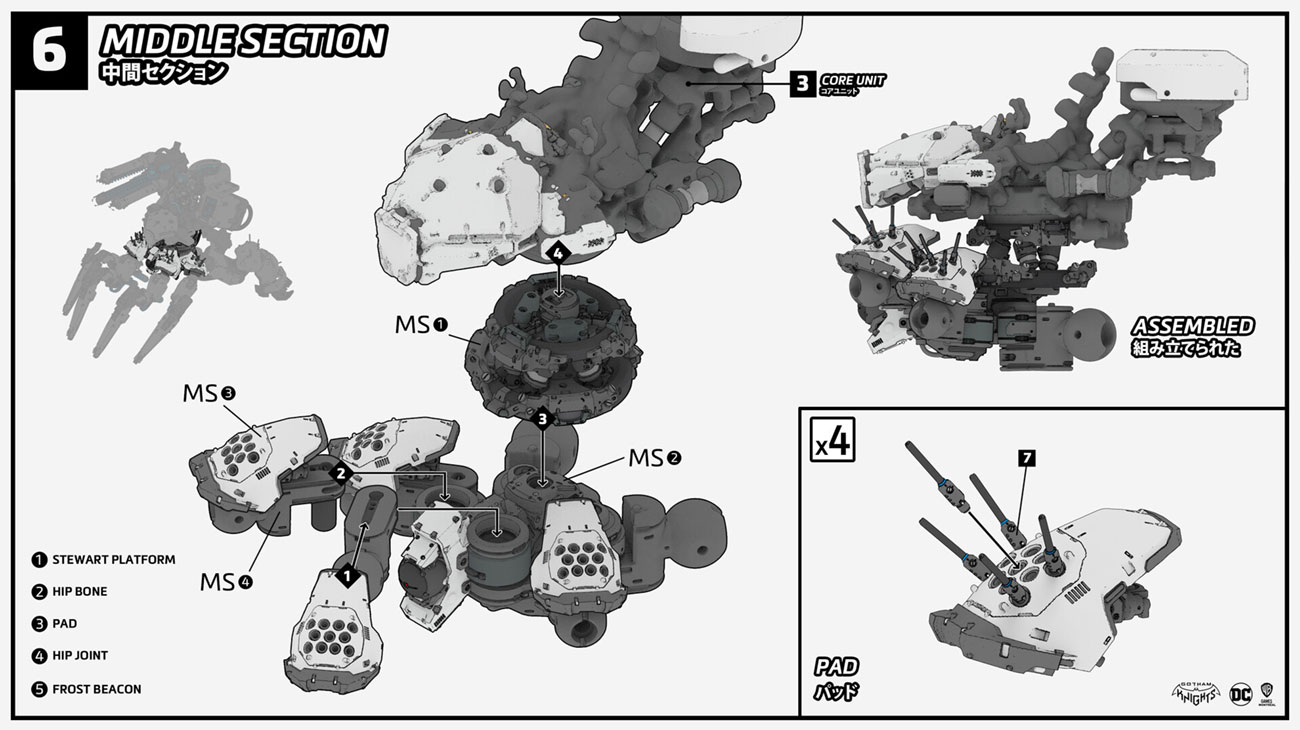 Spider Mech Middle Section Art from Gotham Knights