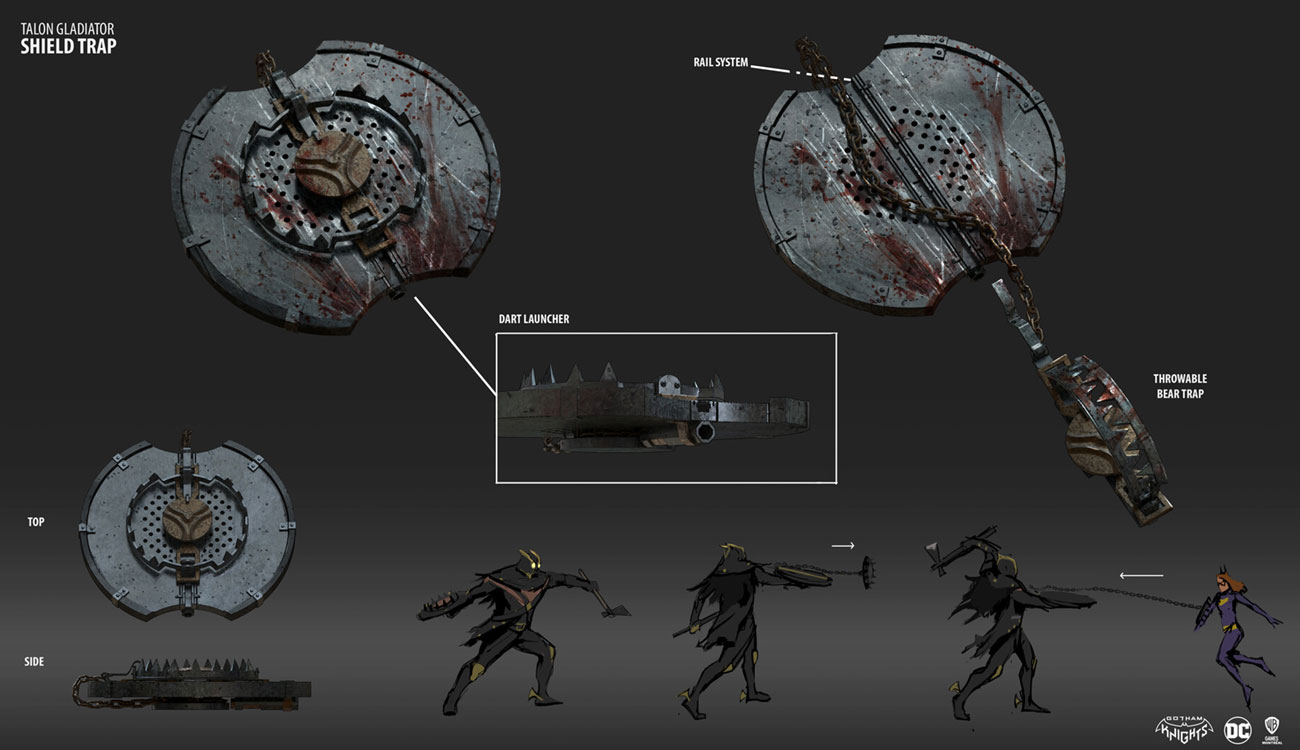 Talon Gladiator Shield Art from Gotham Knights