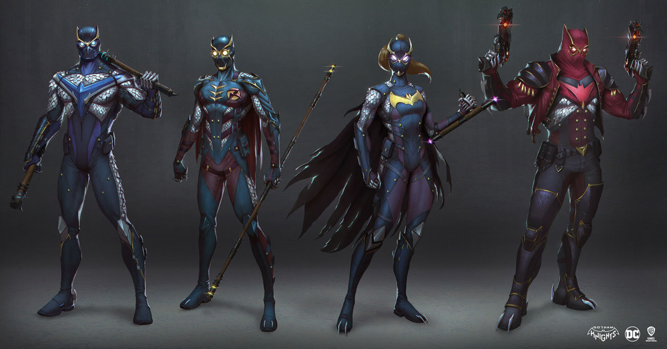 Talon Suits Art from Gotham Knights