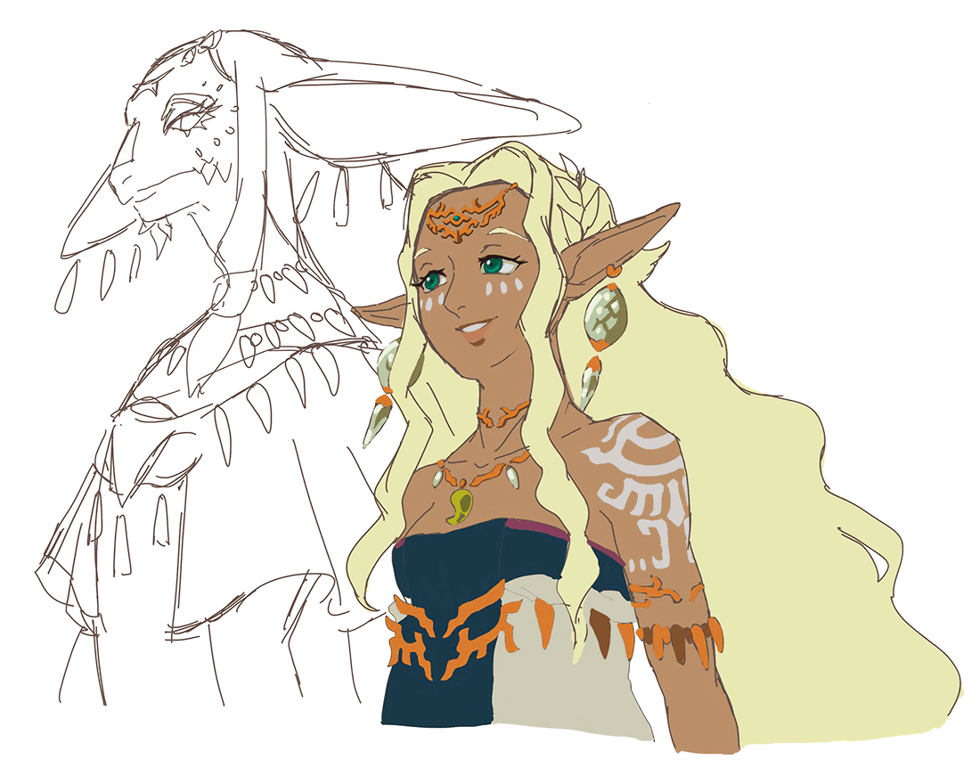 Rauru and Sonia Concept Art from The Legend of Zelda: Tears of the Kingdom