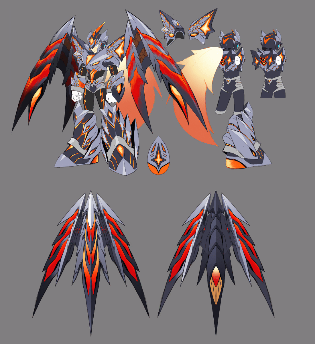 Crimson Valstrax Zero Concept Art from Mega Man X DiVE