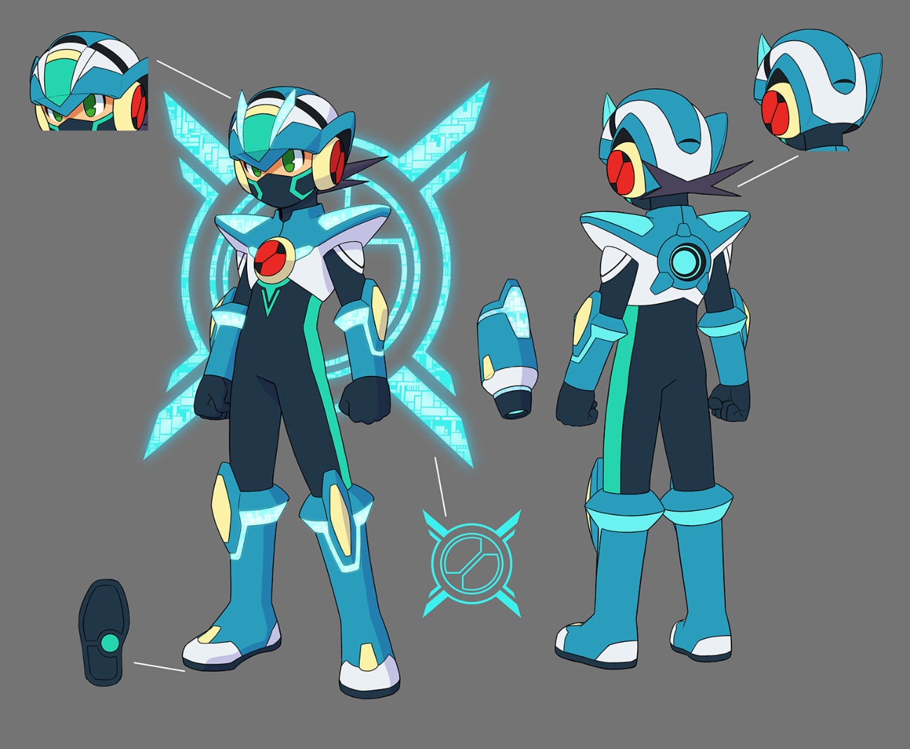Dive Cross MegaMan.EXE Concept Art from Mega Man X DiVE