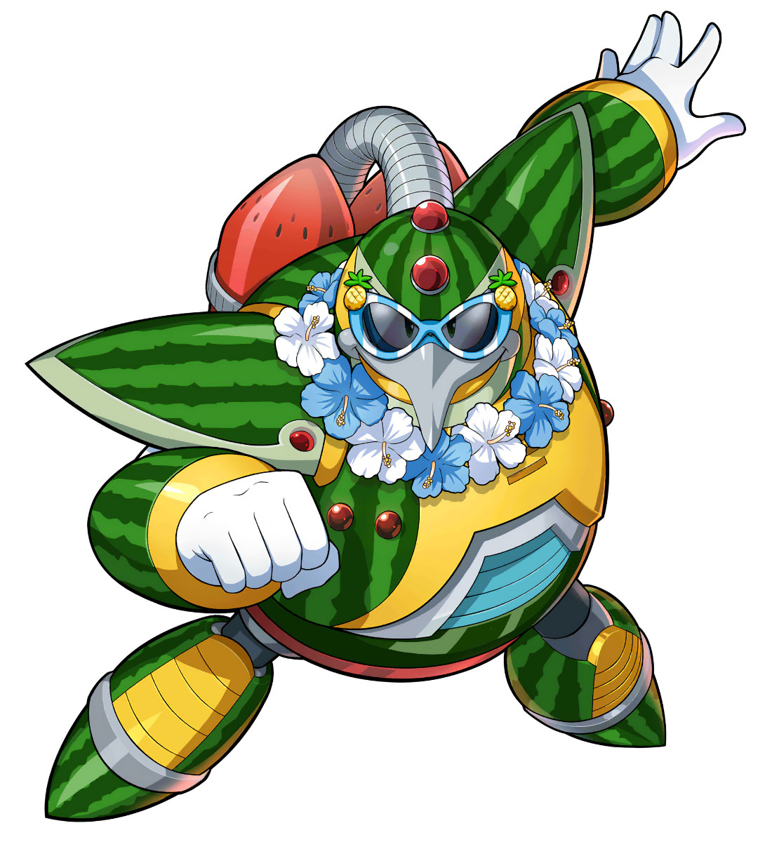 Summer Penguin Art from Mega Man X DiVE